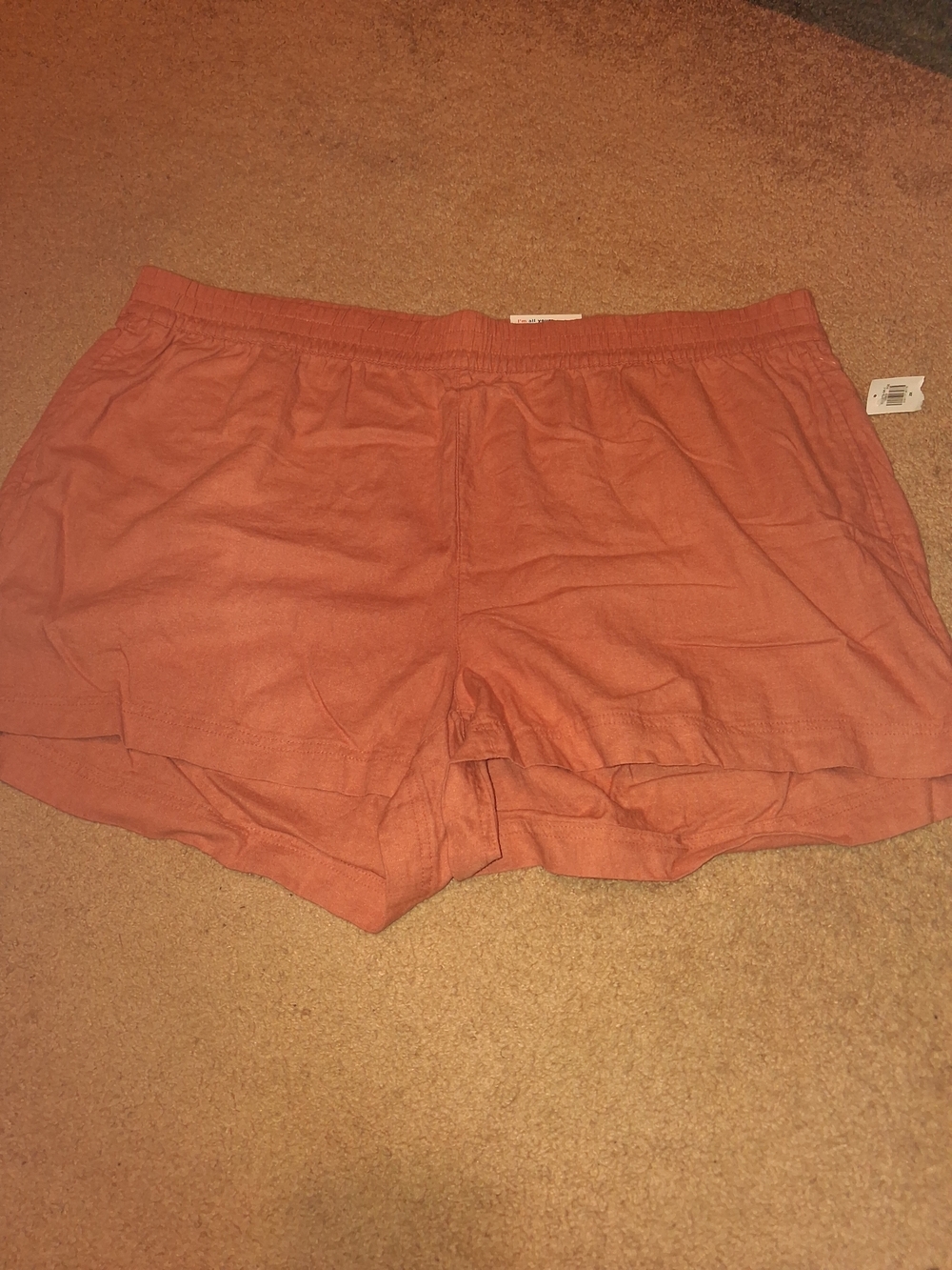 Old Navy Layered Hem High-Waist Shorts - Rust Orange